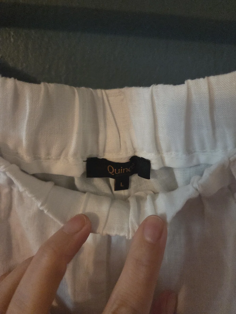 Quince Womens White Linen Slacks- Coastal Grandma, NWOT